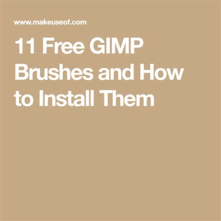 11 Free GIMP Brushes and How to Install Them