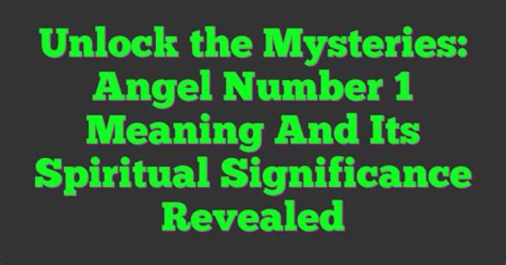 Angel Number 1 Meaning And Significance