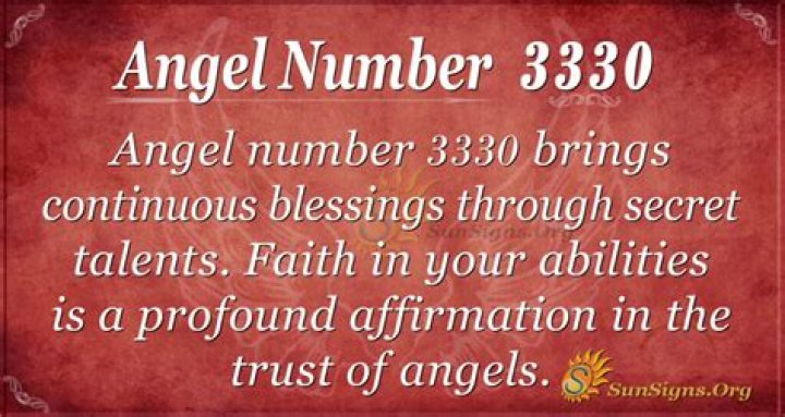 Angel Number 3330 Meaning And Significance