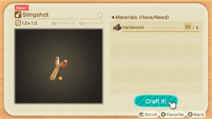 Animal Crossing New Horizons: How to Get a Slingshot