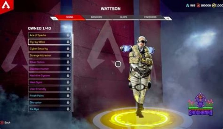 Apex Legends: All Wattson Legendary Skins