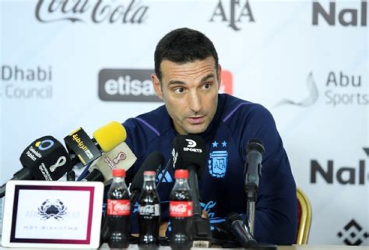 Argentina coach Lionel SCALONI press conference, confirms Sergio AGUERO starts