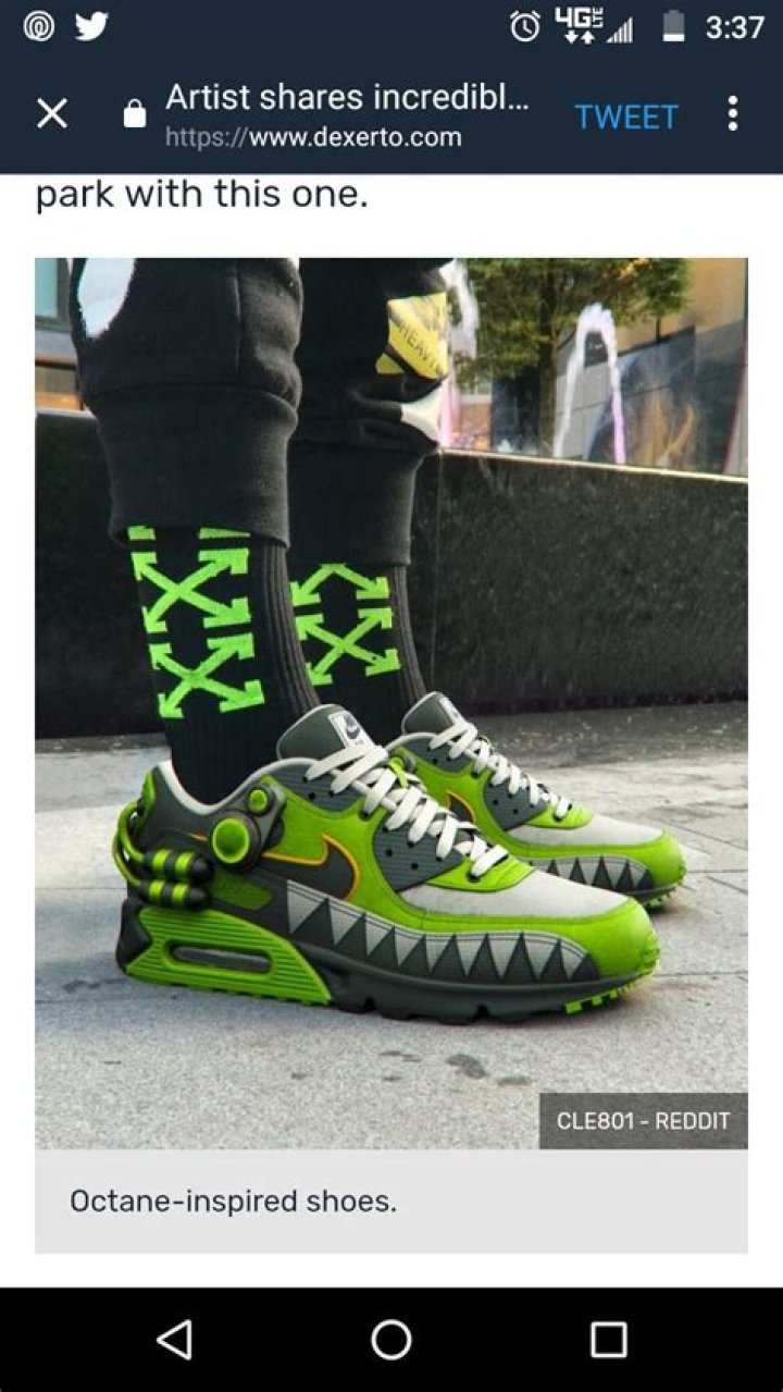 Artist shares incredible Octane-inspired Apex Legends shoes