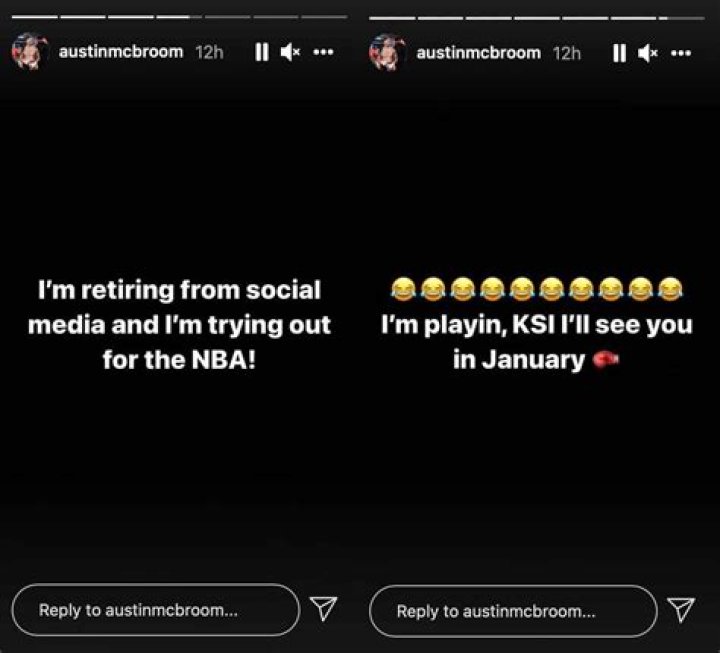 Austin McBroom set for potential KSI fight after sending challenge on Instagram