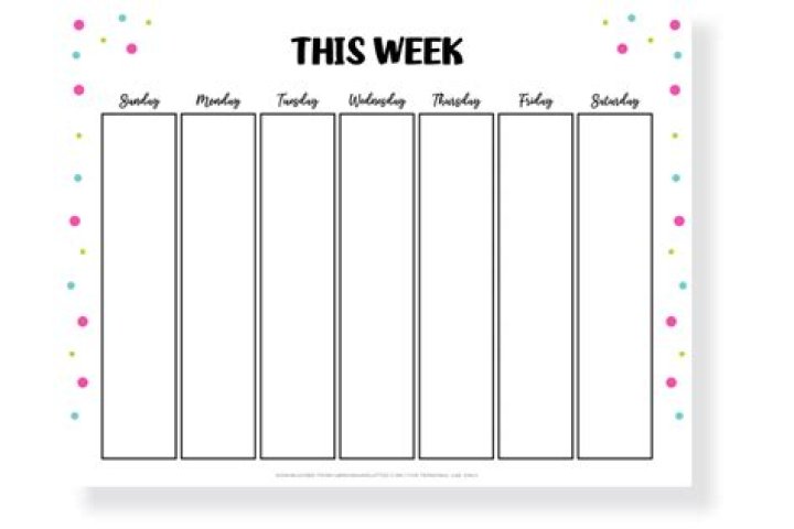 Blank Weekly Calendar