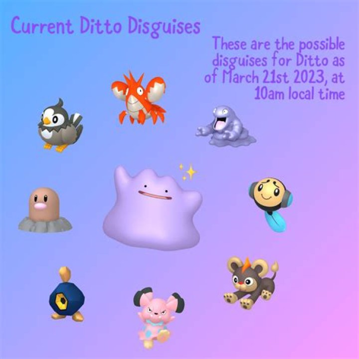 Catch 3 Ditto Pokémon Go: Ditto's Current Disguises