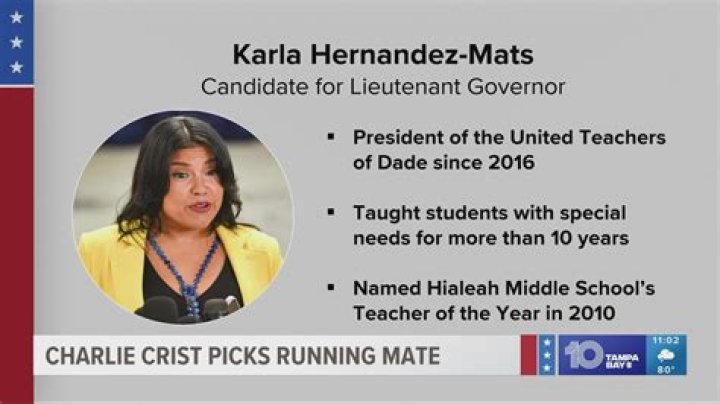 	Charlie Crist explains why he chose Karla Hernandez-Mats as his running mate at Hialeah rally	