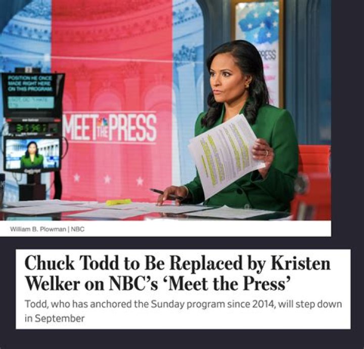 Chuck Todd Stepping Down From “Meet the Press” as Kristen Welker Takes the Helm