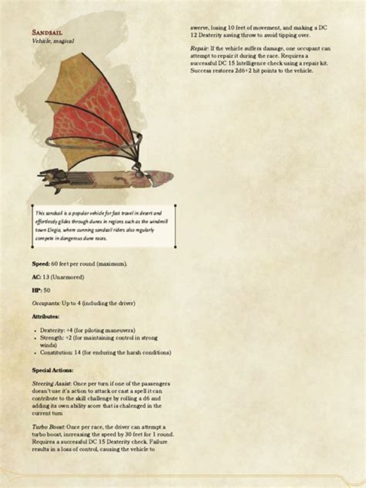 D&D 5E - Vehicle Spells?