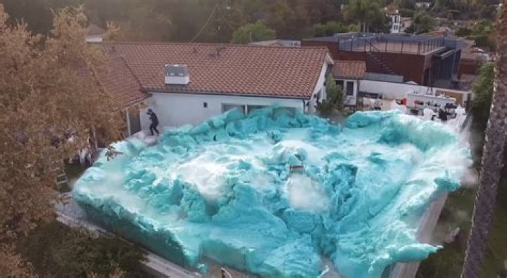 David Dobrik creates foam explosion in 
