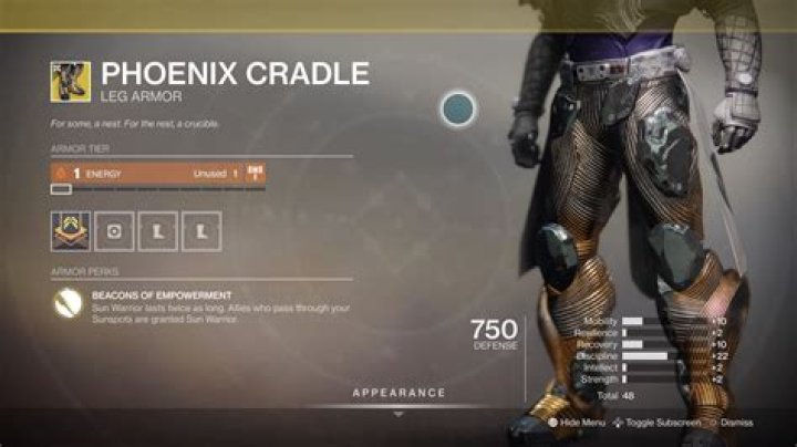 Destiny 2: How to Get Phoenix Cradle Exotic Titan Leg Armor & What its Perks Are