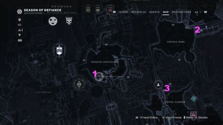 Destiny 2 Lightfall Neomuna Lost Sectors locations