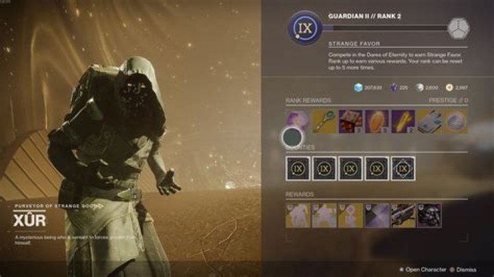 Destiny 2 Xur reputation and treasure room guide