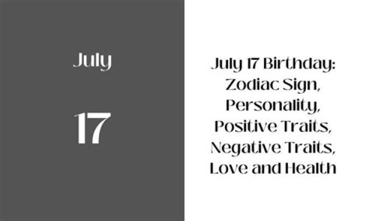 Exploring The Vibrant July 17 Birthday Personality