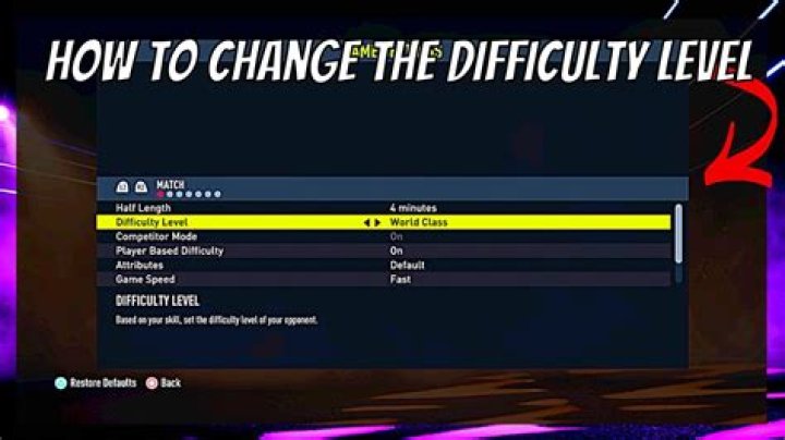 FIFA 22: How to Change Difficulty