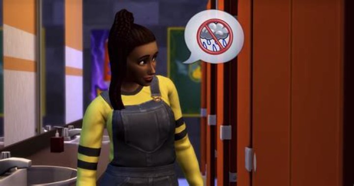 Finally you can console a crying Sim in a bathroom stall