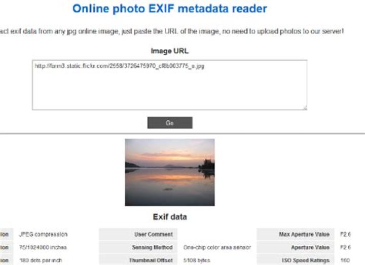 FindExif: Extract EXIF Data Online