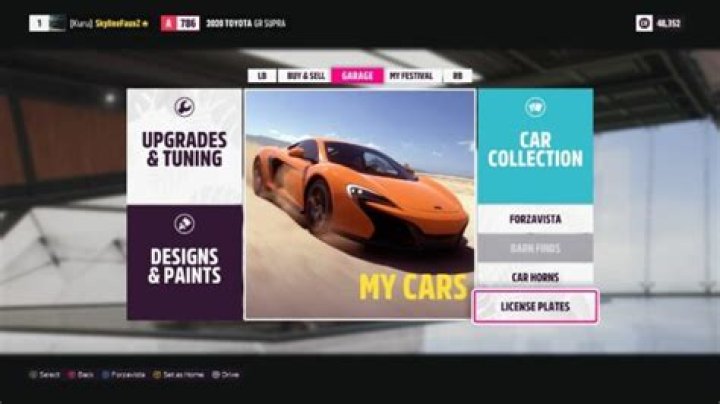 Forza Horizon 4: How to Change Your License Plate
