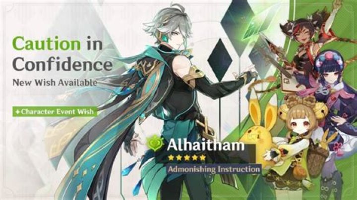 Genshin Impact 3.7 Alhaitham banner release date, 4-stars, countdown, and rerun details