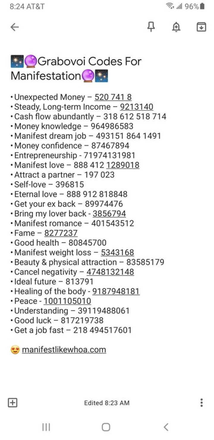 Grabovoi Codes