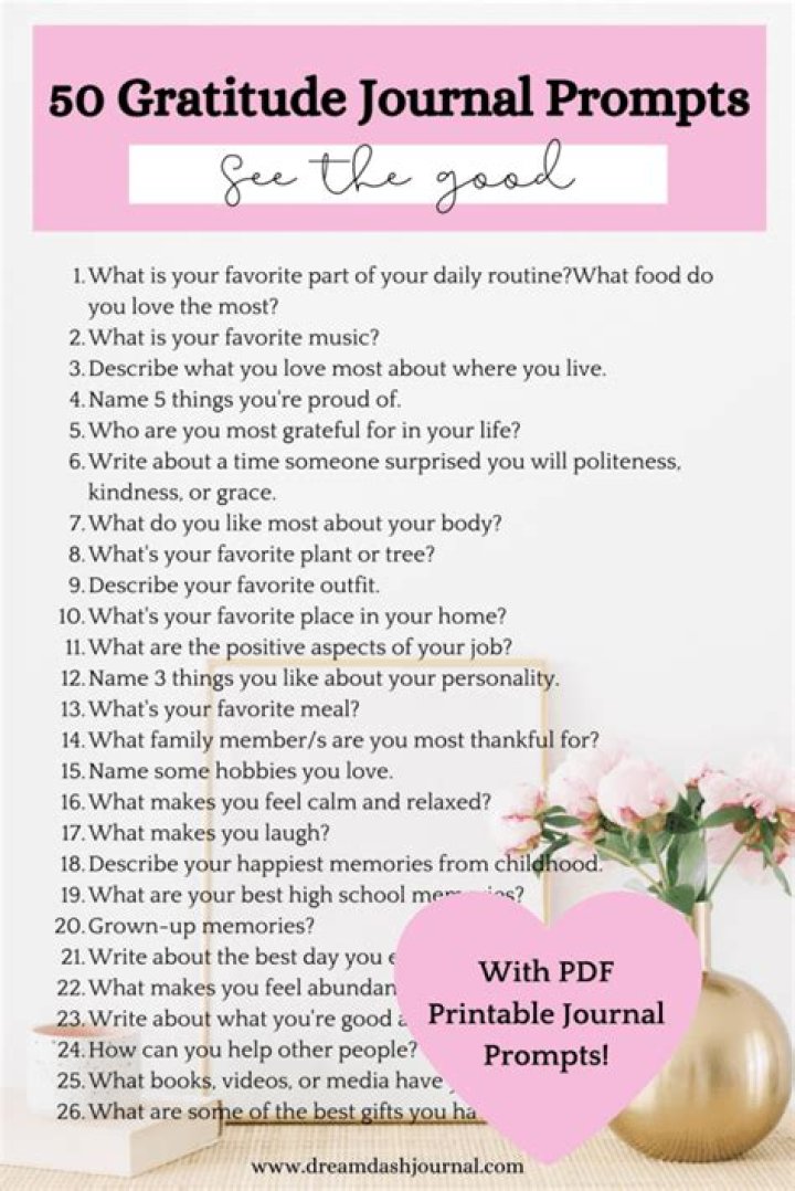 Gratitude Journal Prompts