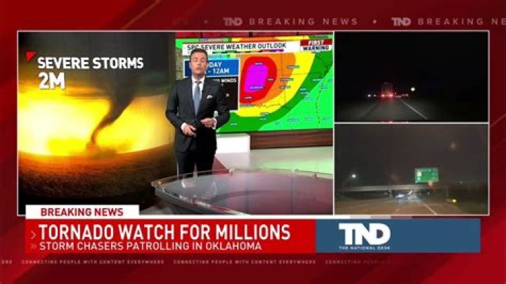 Highest risk forecast as storm chasers spot tornado in Oklahoma, hail pelting Kansas