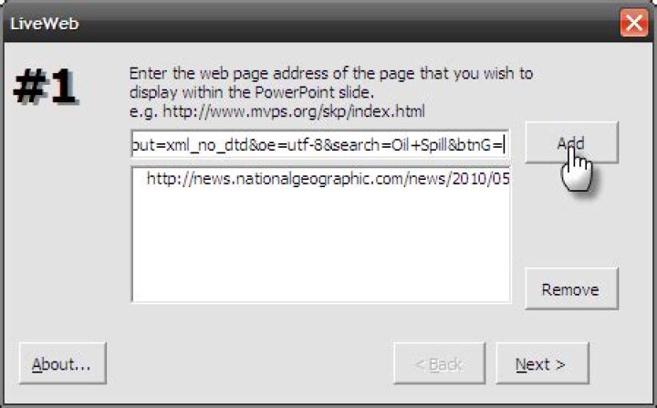 How To Add Live Web Pages To A PowerPoint Slide