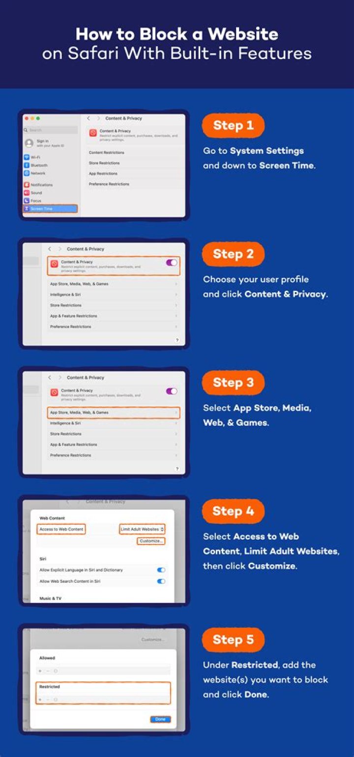 How to Block a Website on Safari