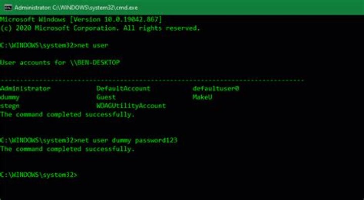 How to Change a Windows Password via Command Line With Net User
