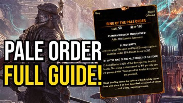 How to Craft the 'Ring of the Pale Order' in ESO
