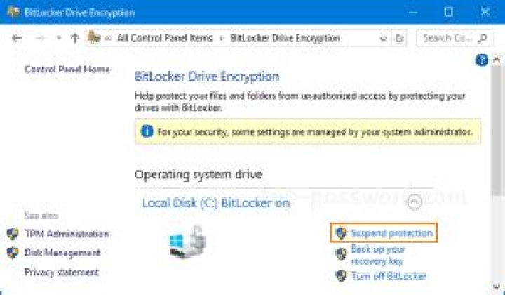 How to Disable or Suspend BitLocker on Windows 10