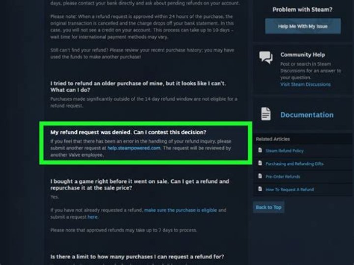 How to refund a game on Steam