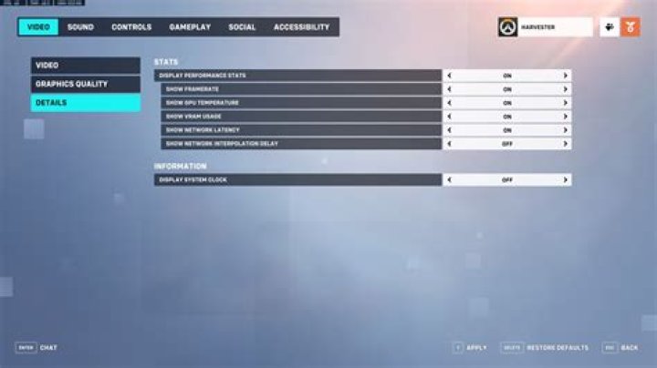 How to Show FPS and Ping in Overwatch