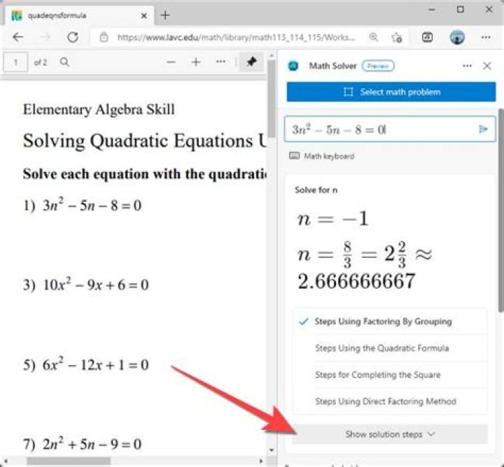 How to Use Microsoft Edge to Solve Math Problems