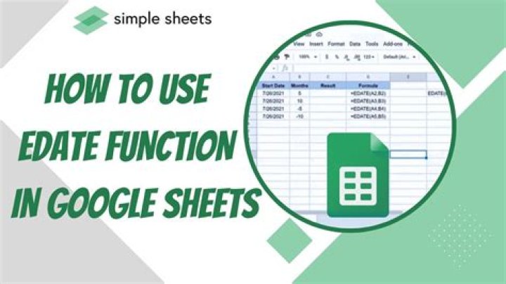How to Use the EDATE Function in Google Sheets