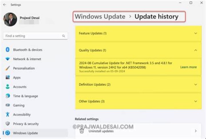 How to View Update History in Windows 11