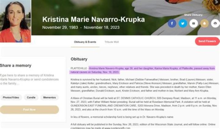 Kristina Krupka Obituary, In Loving Memory Of Kristina Krupka – Death