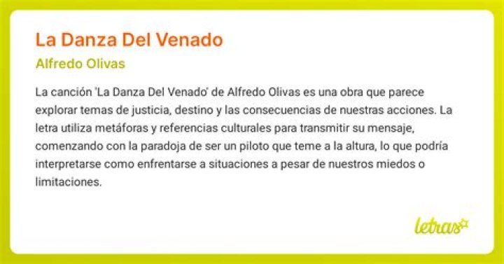 La Danza Del Venado Letras - La Danza Del Venado Traducciones