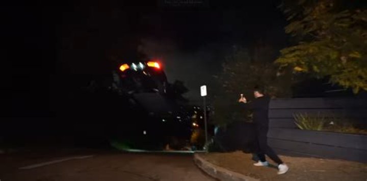 LAPD investigating viral YouTube stunt after $150,000 Tesla jump leaves car wrecked