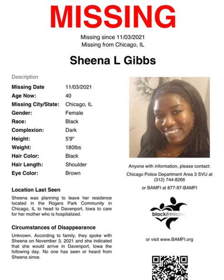 Latest Chicago Sheena Gibbs Missing Update: 2023 Search And Investigation