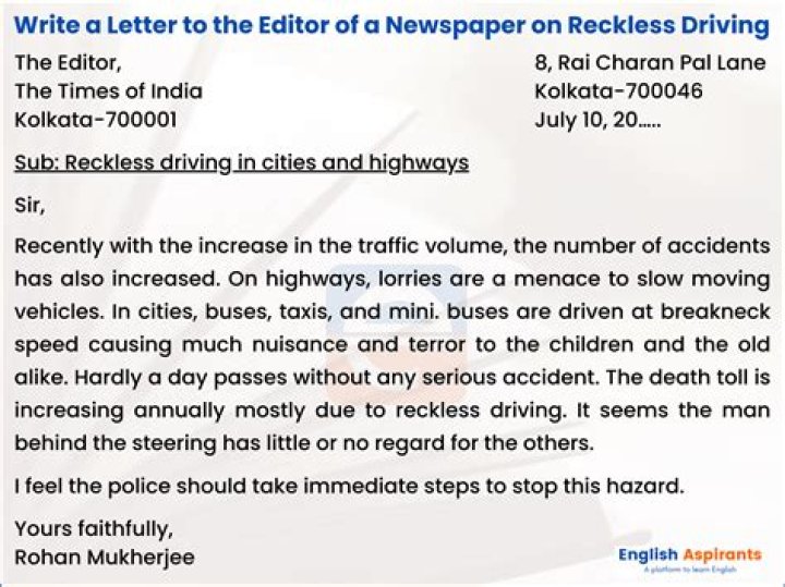 
Letters to the Editor |	Too many motorists drive too recklessly | Letters to the editor	