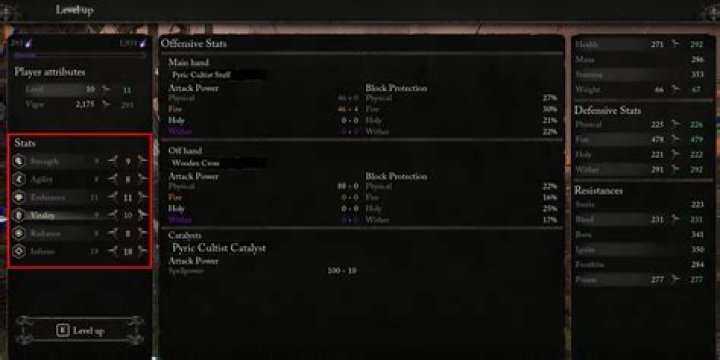 Lords of the Fallen: All stats explained