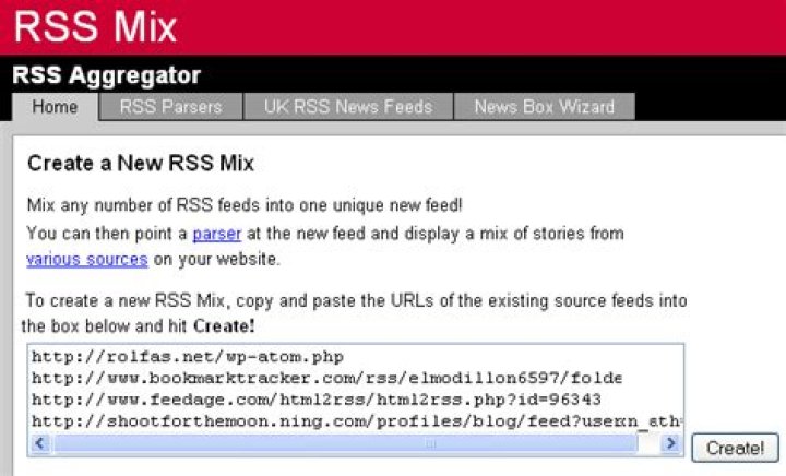 Merging Multiple RSS Feeds Into One Online