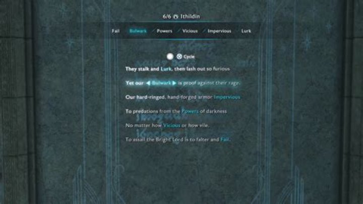 Middle-earth Shadow of War: All Ithildin Door Poem Answers