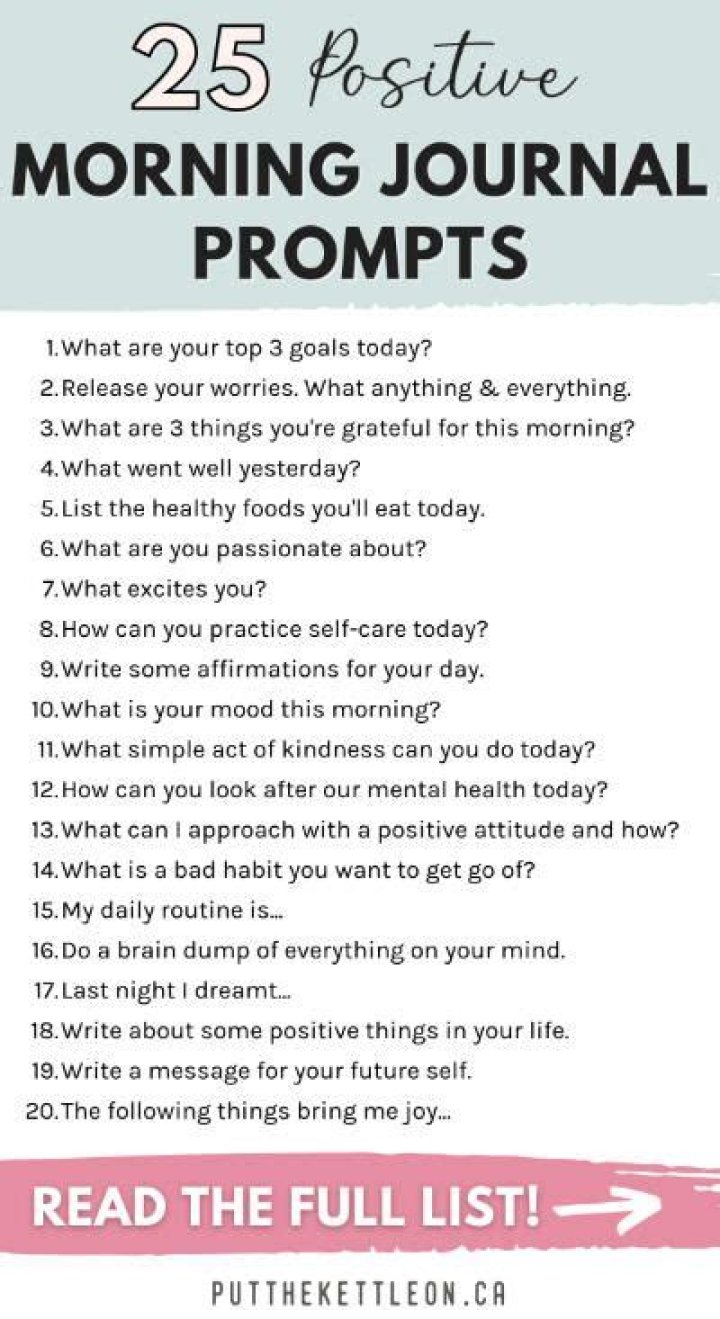 Morning Journal Prompts
