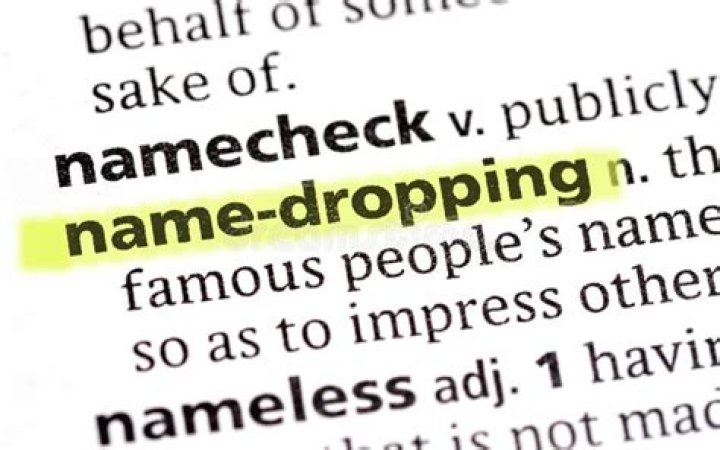 	NAME DROPPING	