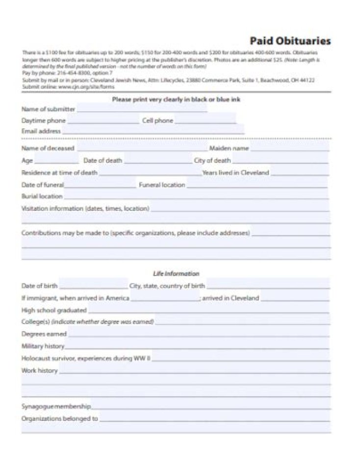 	PAID OBITUARIES	