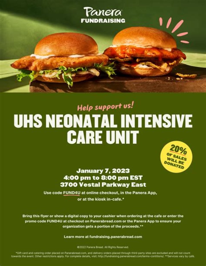 	Panera promotion to support Marino charity	
