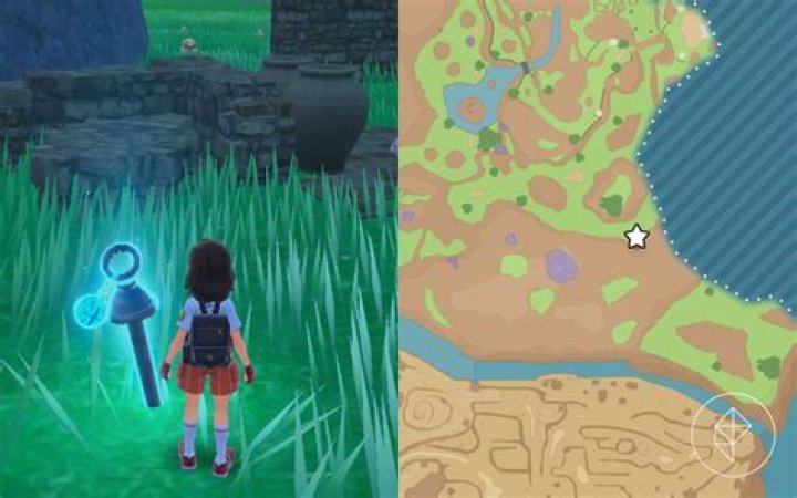 Pokémon Scarlet and Violet Chi-Yu shrine and stake (blue) locations