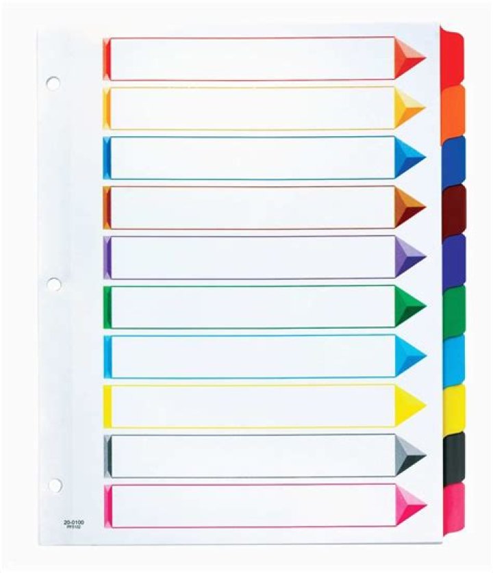 Printable Divider Tabs